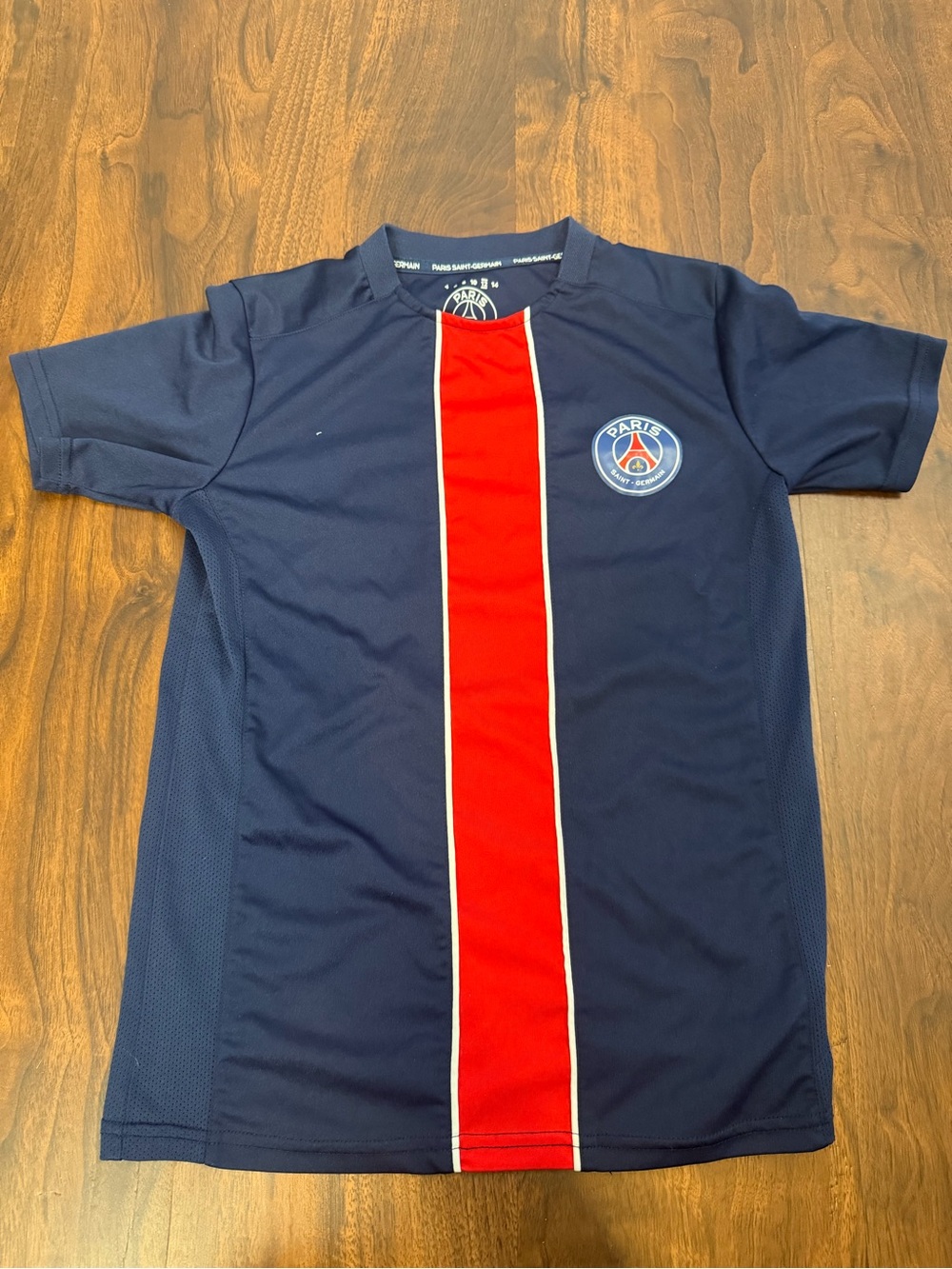 Paris Saint-Germain Navy & Red Soccer Jersey
